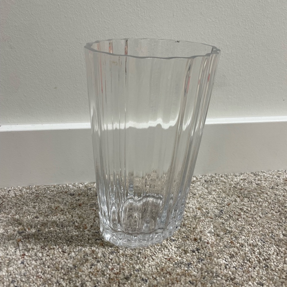Vera Wang Cut Glass Flower Vase